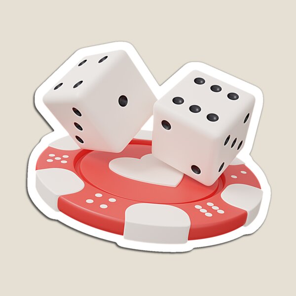 Item preview, 3D Casino Poker Chip and Pair of Dice designed and sold by Creatby7030.