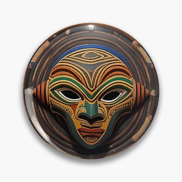 Item preview, Intricate Tribal Mask Design designed and sold by Serene Strokes Art.