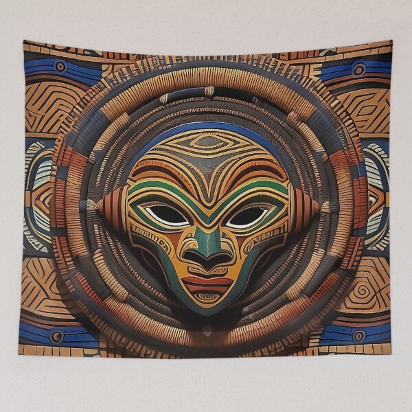 Item preview, Intricate Tribal Mask Design designed and sold by Serene Strokes Art.