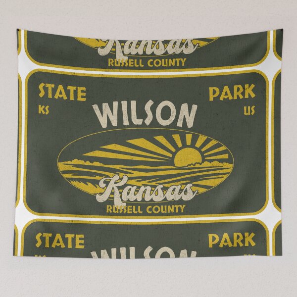 Item preview, Wilson State Park, Russell County, Kansas, badge design designed and sold by Wanderful-roads.