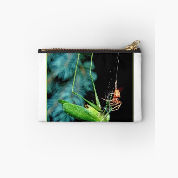Item preview, Orb-weaver Spider Captures Much Larger Katydid Insect designed and sold by AMacGPhilly.