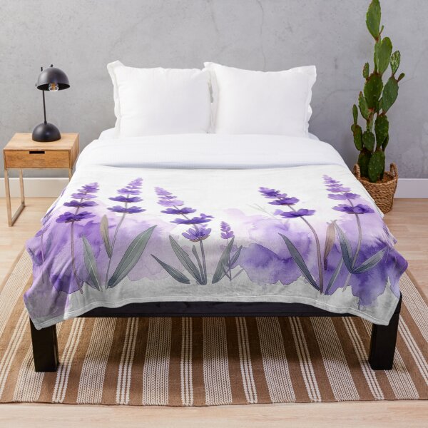 Item preview, Ilustración floral en acuarela de lavanda designed and sold by Rutvain.