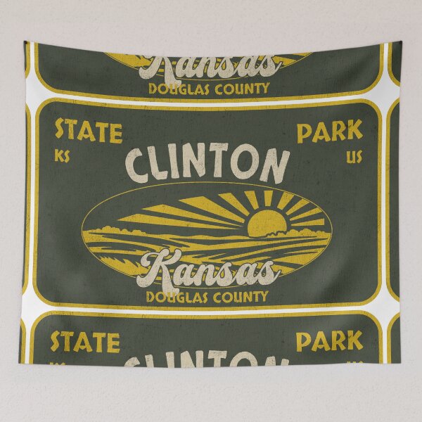 Item preview, Clinton State Park, Douglas County, Kansas, badge design designed and sold by Wanderful-roads.