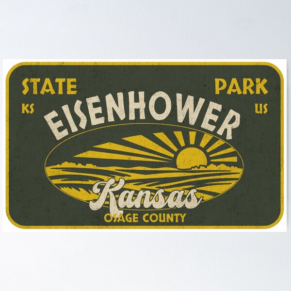 Item preview, Eisenhower State Park, Osage County, Kansas, badge design designed and sold by Wanderful-roads.