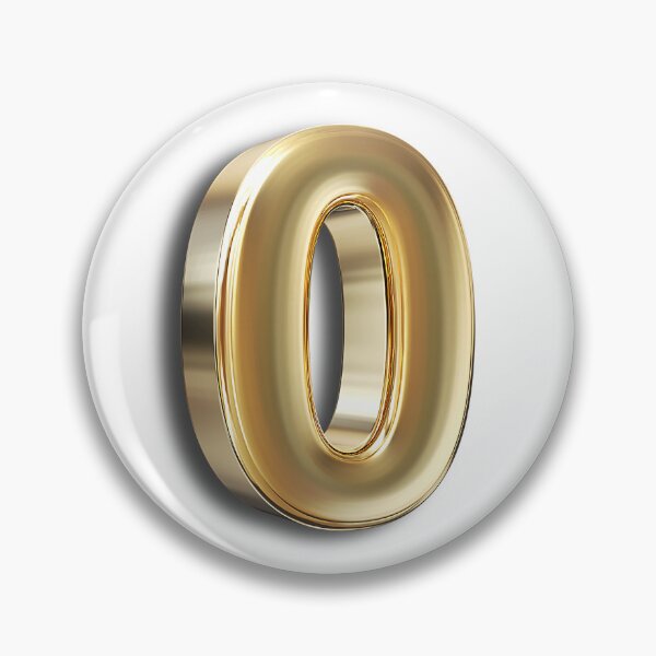 Item preview, 3D Metallic Gold Number Zero designed and sold by Creatby7030.