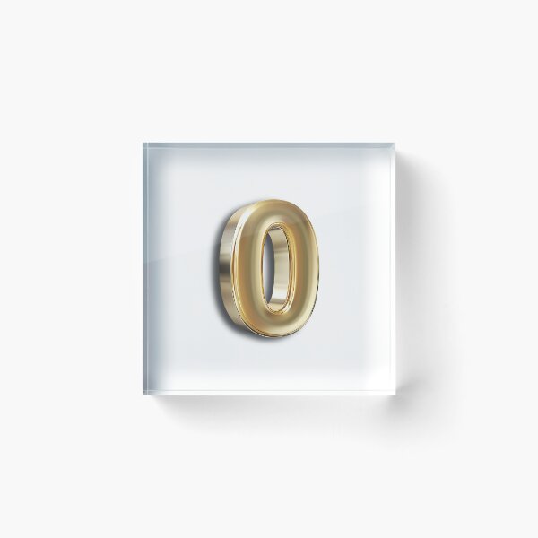 Item preview, 3D Metallic Gold Number Zero designed and sold by Creatby7030.