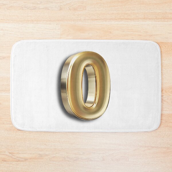 Item preview, 3D Metallic Gold Number Zero designed and sold by Creatby7030.