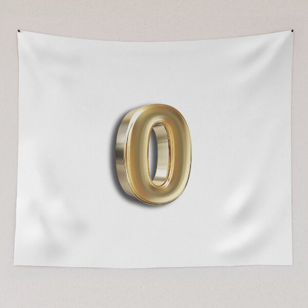 Item preview, 3D Metallic Gold Number Zero designed and sold by Creatby7030.