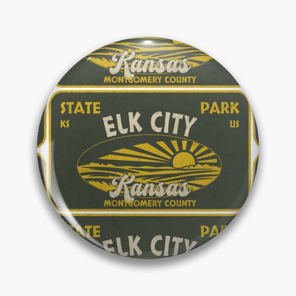 Item preview, Elk City State Park, Montgomery County, Kansas, badge design designed and sold by Wanderful-roads.