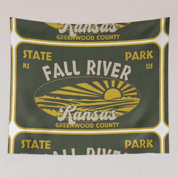 Item preview, Fall River State Park, Greenwood County, Kansas, badge design designed and sold by Wanderful-roads.