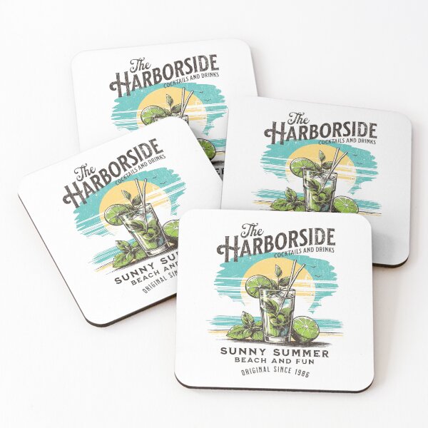 Item preview, The harbor side - sunny summer with cocktails designed and sold by Phanteom.