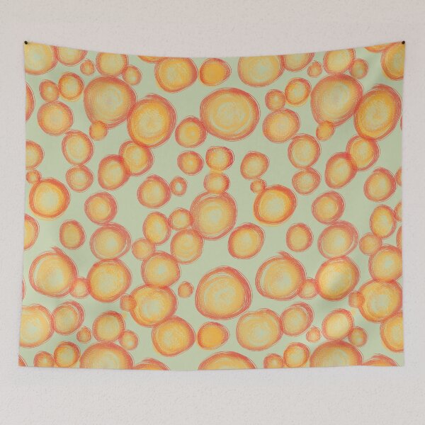 Item preview, Abstract Orange and Yellow Bubbles designed and sold by phatlizzardart.