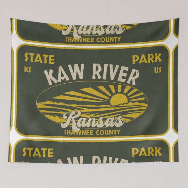Item preview, Kaw River State Park, Shawnee County, Kansas, badge design designed and sold by Wanderful-roads.