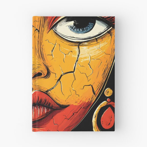 Item preview, Vibrant Abstract Face with Cracked Colorful Skin designed and sold by Artessie.
