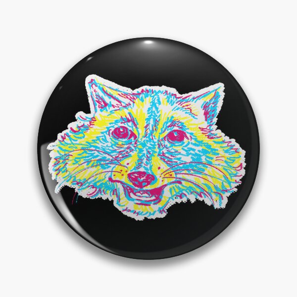 Item preview, CMY Scribble Raccoon designed and sold by TheFolkhaus.