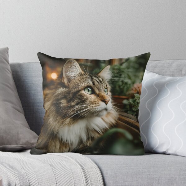 Item preview, Fluffy Maine Coon Cat on Sunlit Windowsill designed and sold by EK-World.