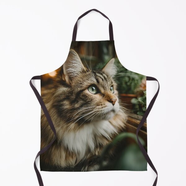 Item preview, Fluffy Maine Coon Cat on Sunlit Windowsill designed and sold by EK-World.