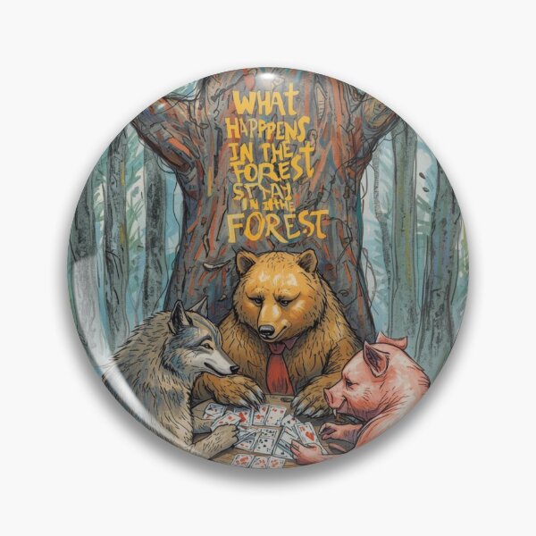 Item preview, Animals gambling in the woods designed and sold by HARDWORK_FUNNYSHOP.