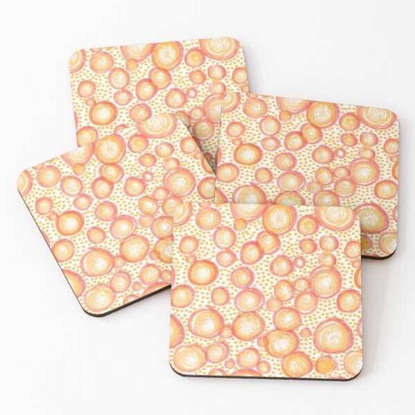 Item preview, Abstract Orange and Yellow Bubbles designed and sold by phatlizzardart.
