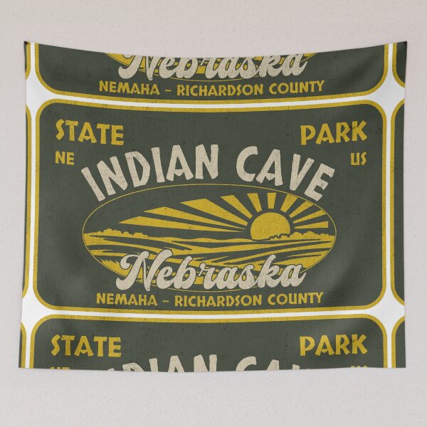 Item preview, Indian Cave State Park, Nemaha - Richardson County, Nebraska, badge design designed and sold by Wanderful-roads.