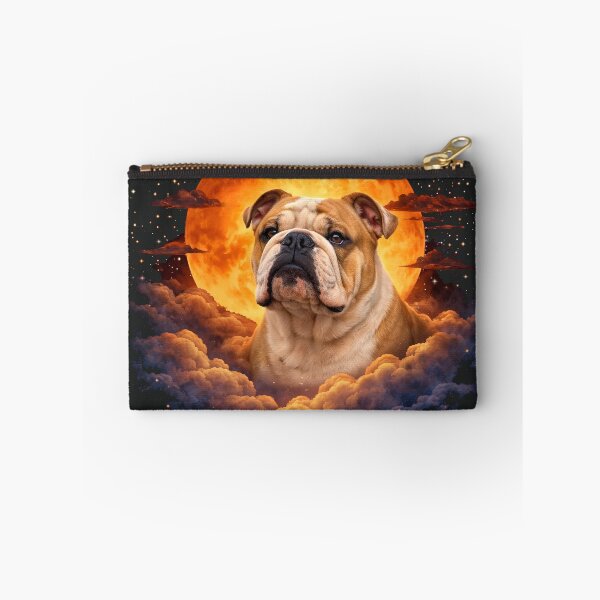 Item preview, English Bulldog Moon Art – Bulldog Memorial Art Dog Lover Gift designed and sold by PixelsPaws.