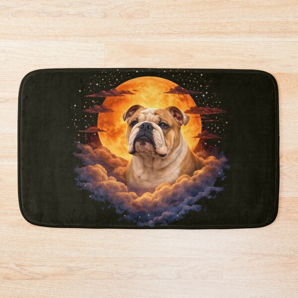 Item preview, English Bulldog Moon Art – Bulldog Memorial Art Dog Lover Gift designed and sold by PixelsPaws.