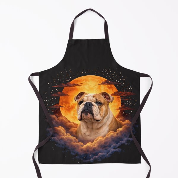 Item preview, English Bulldog Moon Art – Bulldog Memorial Art Dog Lover Gift designed and sold by PixelsPaws.
