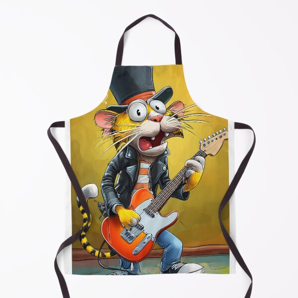 Item preview, Cool Tiger Playing Electric Guitar in a Top Hat designed and sold by Artessie.