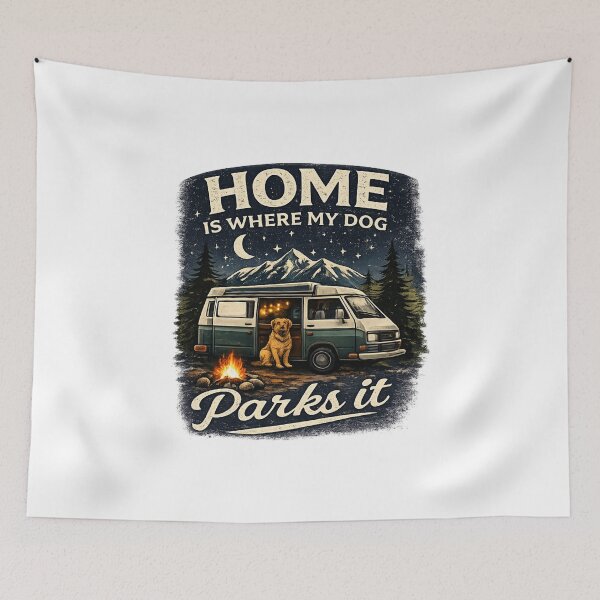 Item preview, Van Life Home Is Where My Dog Parks designed and sold by KBTshirts.