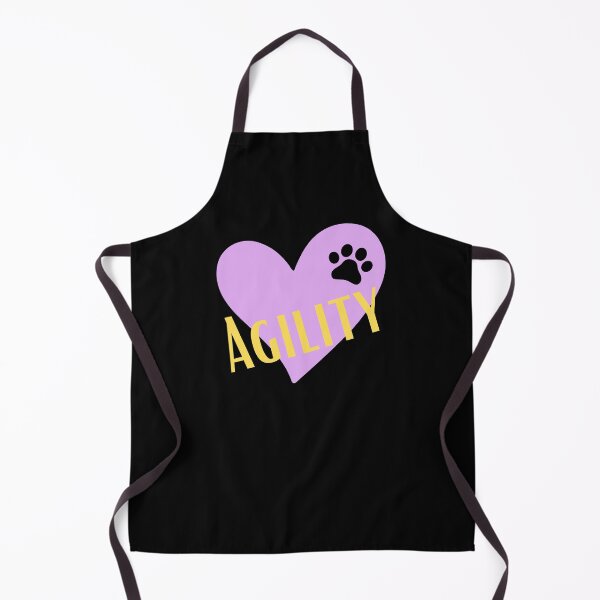 Item preview, Agility in yellow inside a purple heart with a dog's paw designed and sold by PausePapote.