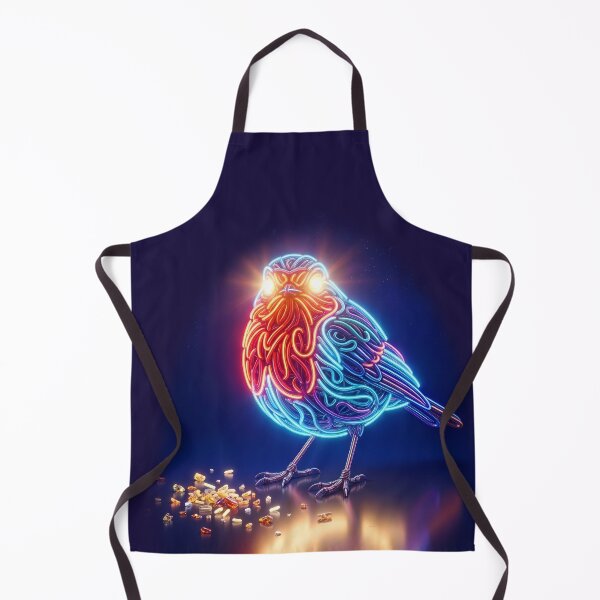 Item preview, Glowing Neon Robin Bird - Scoutic Dark Blue Mode Cyberpunk Art designed and sold by Scoutic-Neon.