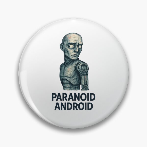 Item preview, Paranoid Android Artwork – OK Computer Inspired Robot Design | Radiohead Aesthetic Glitch Art | Cyber Anxiety Illustration designed and sold by Donsean22.