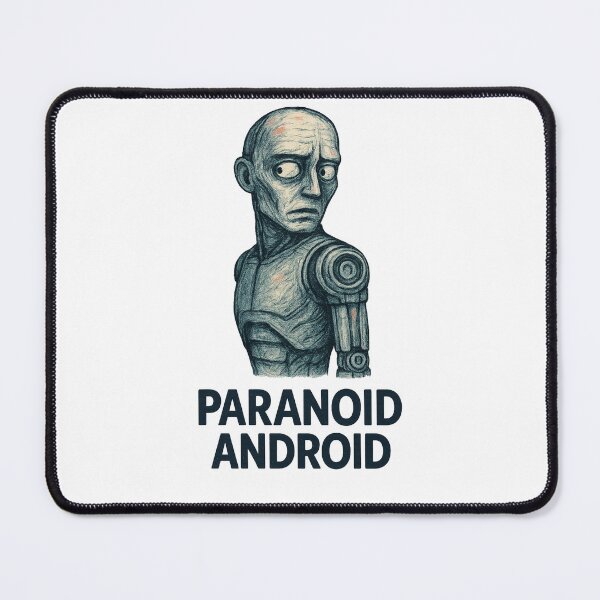 Item preview, Paranoid Android Artwork – OK Computer Inspired Robot Design | Radiohead Aesthetic Glitch Art | Cyber Anxiety Illustration designed and sold by Donsean22.