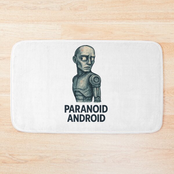 Item preview, Paranoid Android Artwork – OK Computer Inspired Robot Design | Radiohead Aesthetic Glitch Art | Cyber Anxiety Illustration designed and sold by Donsean22.