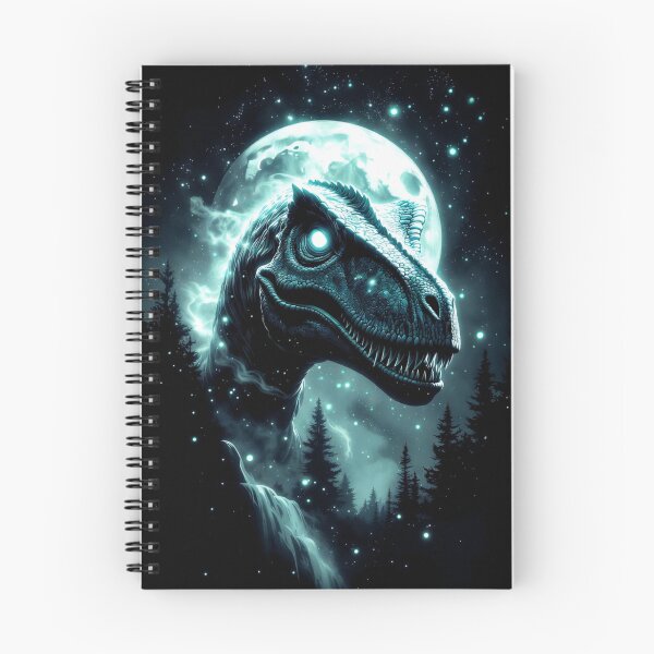 Item preview, Glowing Velociraptor Fantasy Dinosaur Moonlight Art designed and sold by Syrupulse.