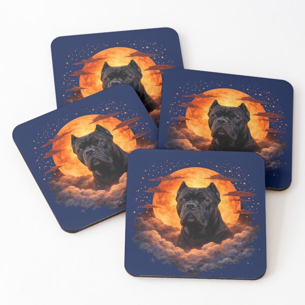 Item preview, Cane Corso Moon Art – Cane Corso Memorial Art Dog Lover Gift designed and sold by PixelsPaws.