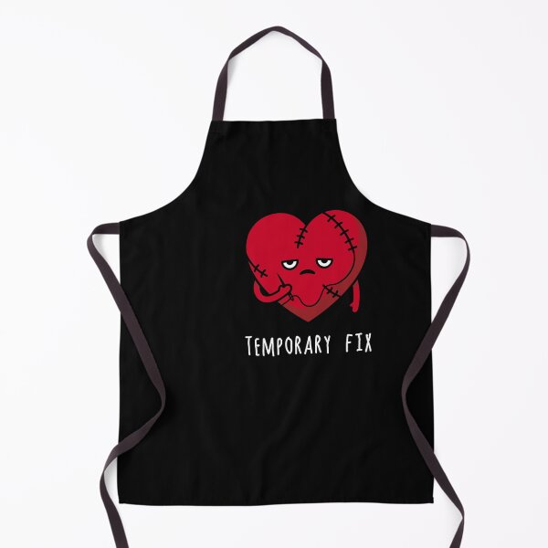 Item preview, Broken Heart “Temporary Fix” – Funny Dark Humor Love Design designed and sold by Ovitees.