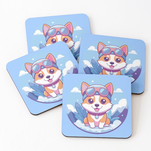 Item preview, Cute Kawaii Dog with Snow Goggles Illustration designed and sold by BestChoiceService.