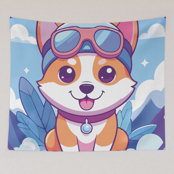 Item preview, Cute Kawaii Dog with Snow Goggles Illustration designed and sold by BestChoiceService.
