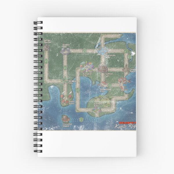 Item preview, Kanto region map - Fantasy national park collection designed and sold by Nerdventure.