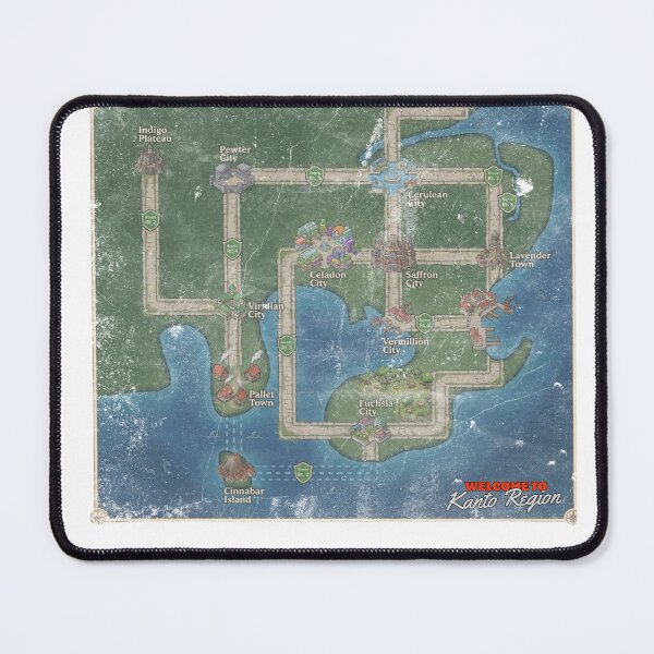 Item preview, Kanto region map - Fantasy national park collection designed and sold by Nerdventure.