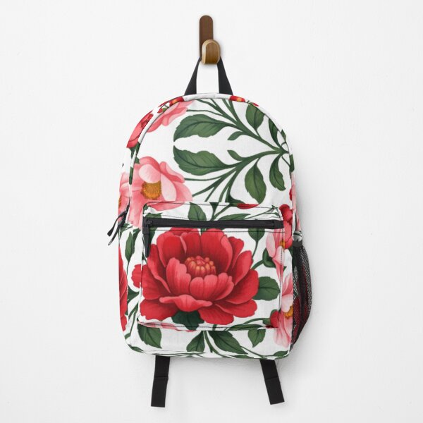Item preview, Elegant Floral Pattern Symmetric Red Flower Decorative Design designed and sold by PunchDrop.