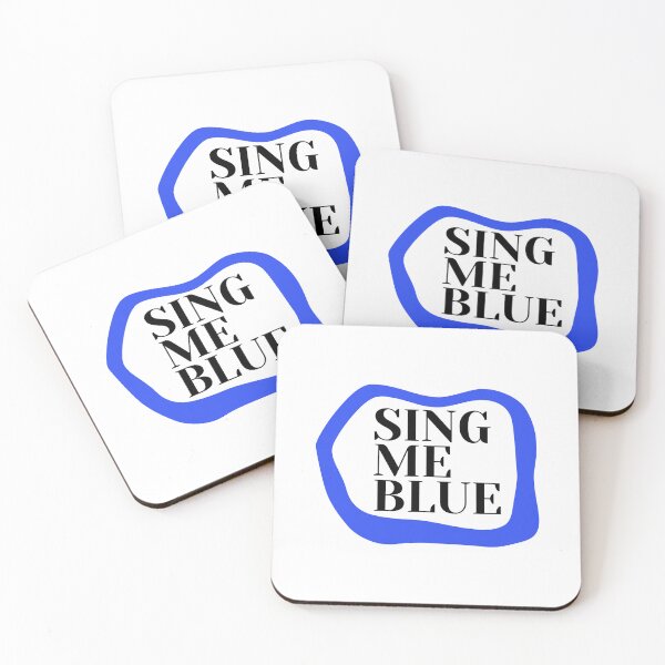 Item preview, Sing Me Blue Musical Lips Typography Badge designed and sold by LekkieStudioArt.