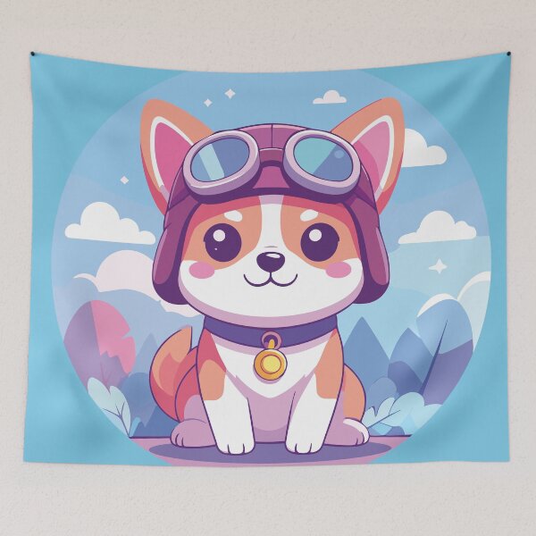 Item preview, Cute Kawaii Aviator Dog with Pilot Goggles designed and sold by BestChoiceService.