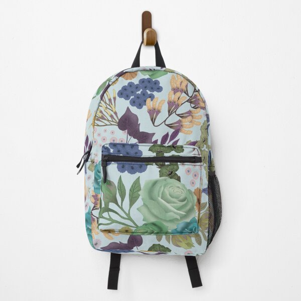 Item preview, Hand drawn Abundant floral on soft pink designed and sold by phatlizzardart.