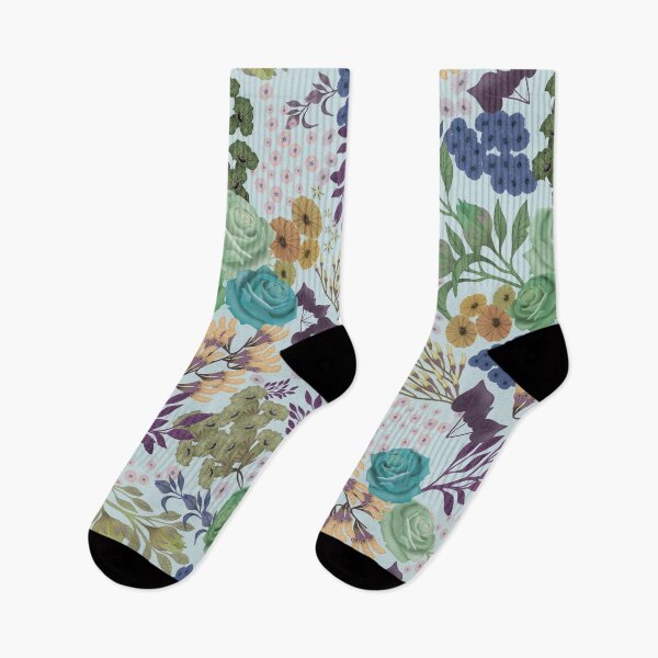 Item preview, Hand drawn Abundant floral on soft pink designed and sold by phatlizzardart.