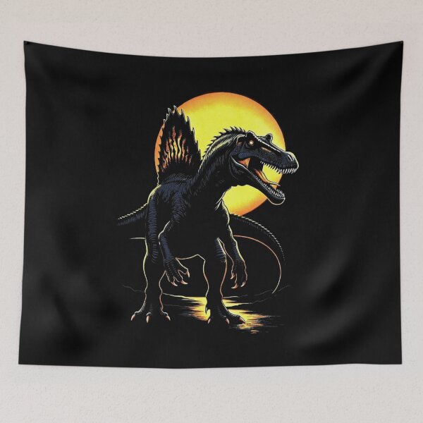 Item preview, Glowing Spinosaurus Dinosaur Moonlight Fantasy Art designed and sold by Syrupulse.