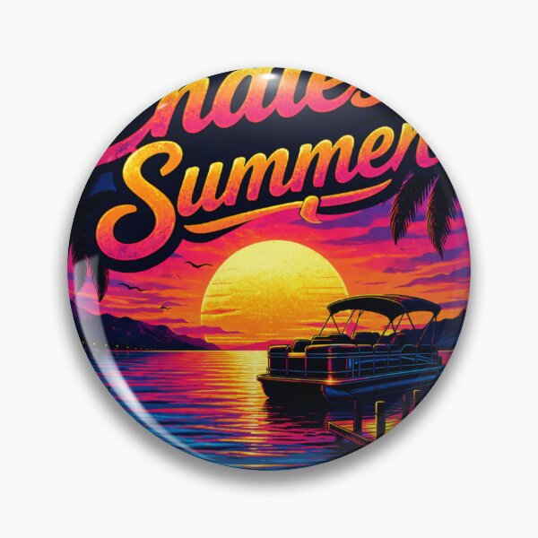Item preview, Endless Summer Lake Life Retro Sunset Pontoon Vibes designed and sold by CrazyGirlllc.