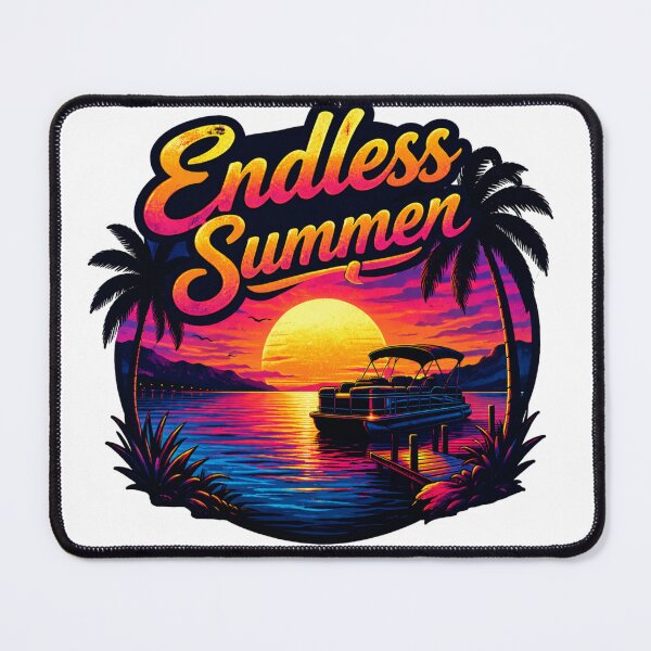 Item preview, Endless Summer Lake Life Retro Sunset Pontoon Vibes designed and sold by CrazyGirlllc.