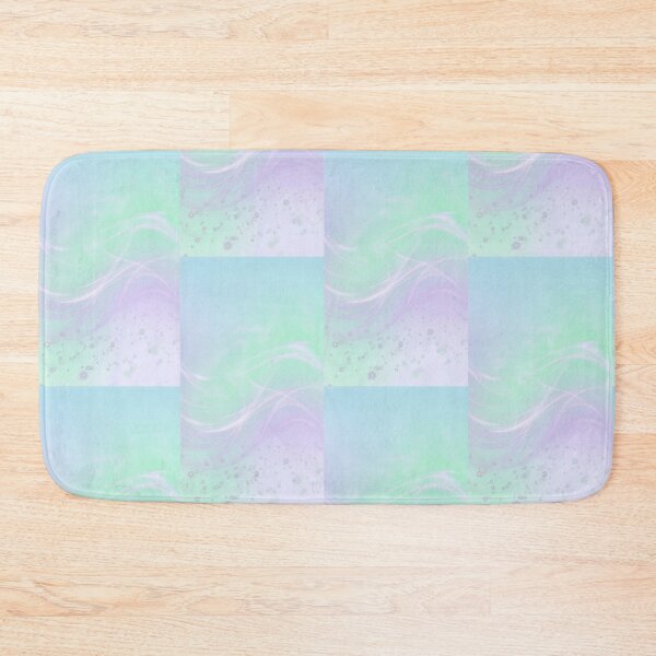 Item preview, Pastel Iridescent Dream Waves Abstract Neon Light Mint Purple designed and sold by Kate1art.